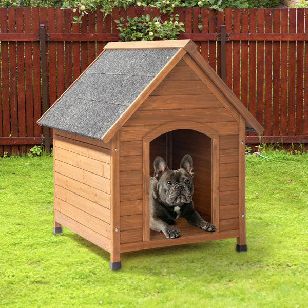 Niche pour chien au toit en asphalte noir