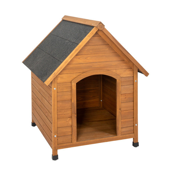 Niche pour chien au toit en asphalte noir
