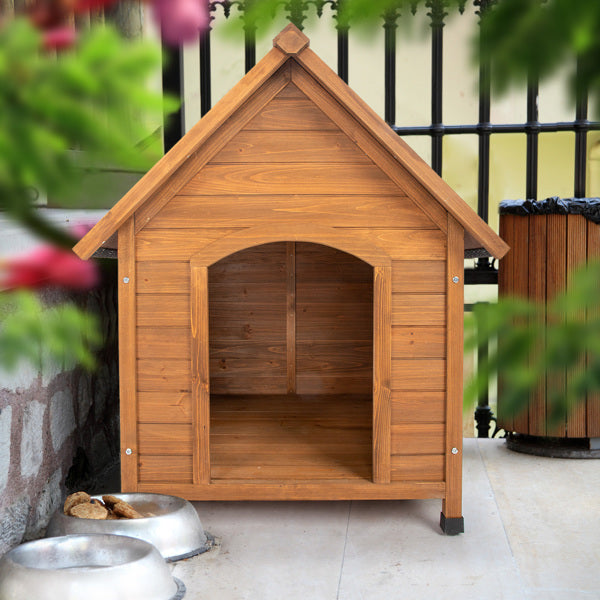 Niche pour chien au toit en asphalte noir