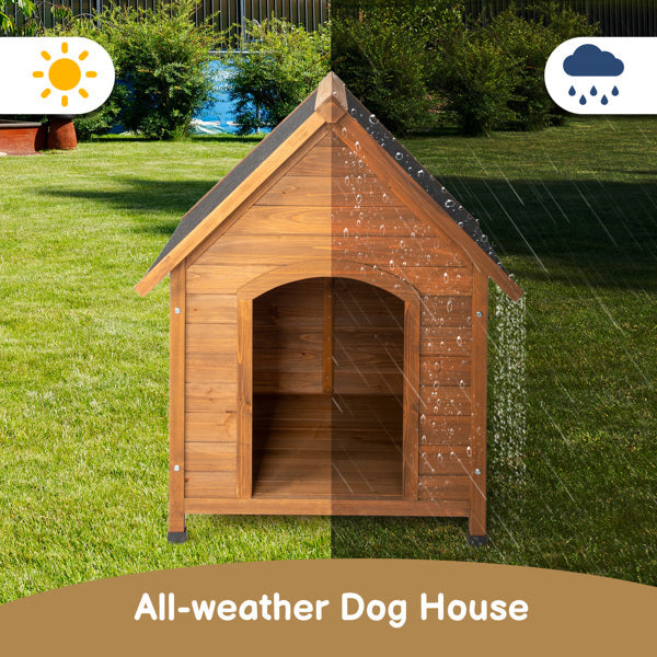 Niche pour chien au toit en asphalte noir