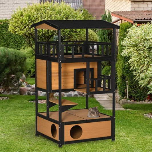 Maison pour chat en bois