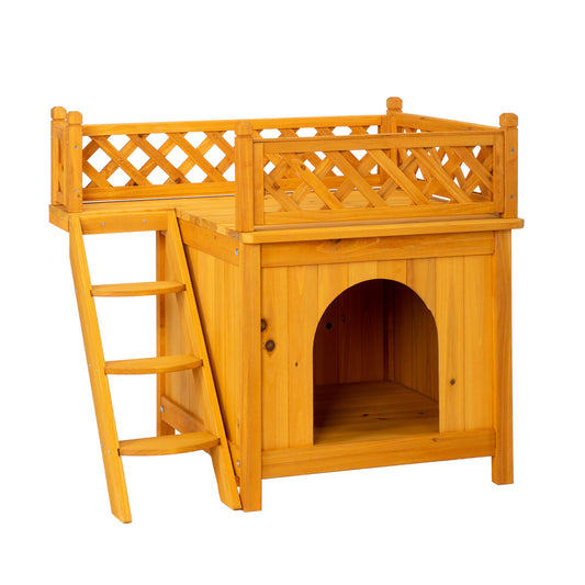 Garage à deux étages avec escalier